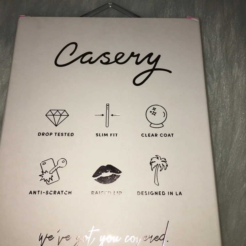 Casery new in box iPhone X pink eyelash phone case